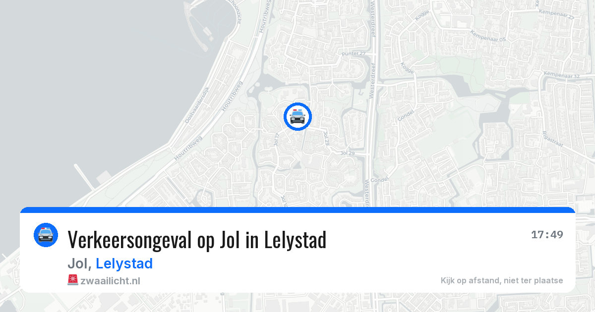 Verkeersongeval op Jol in Lelystad — 27 jan 2026