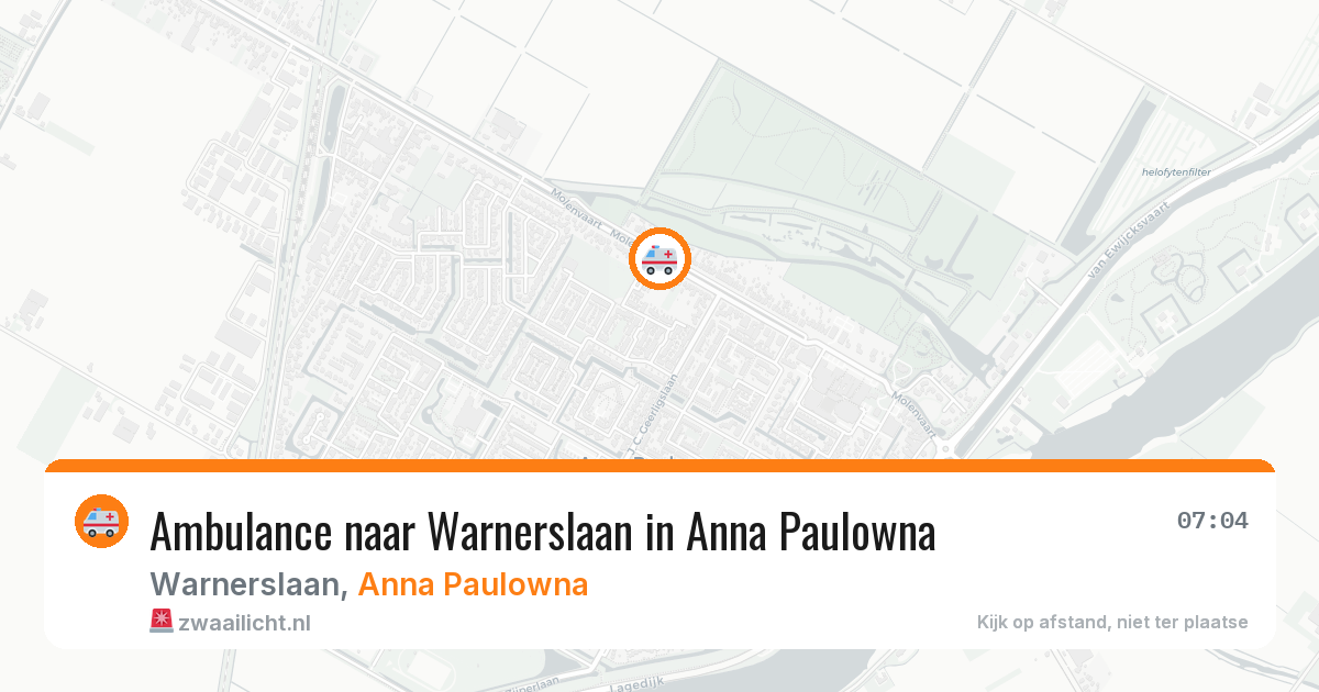 Ambulance naar Warnerslaan in Anna Paulowna — 3 jun 2026