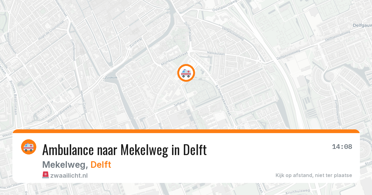 Ambulance naar Mekelweg in Delft — 5 jun 2026
