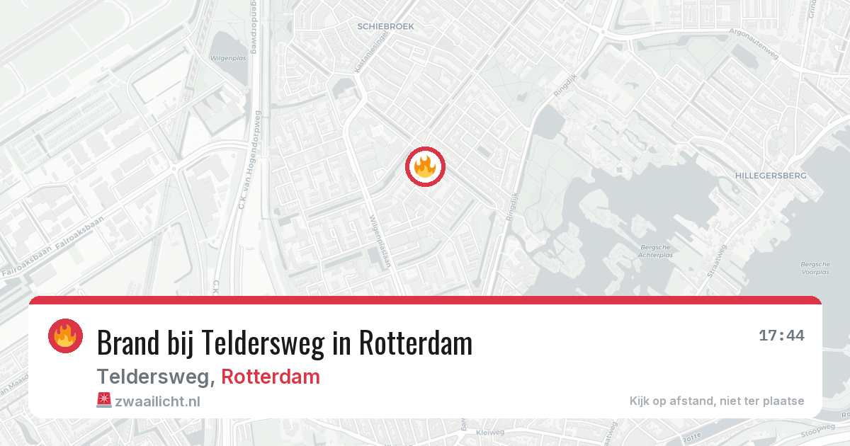 Brand bij Teldersweg in Rotterdam — 29 mei 2026