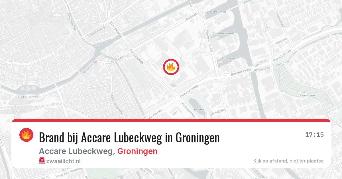 Brand bij Accare Lubeckweg in Groningen — 16 jun 2026