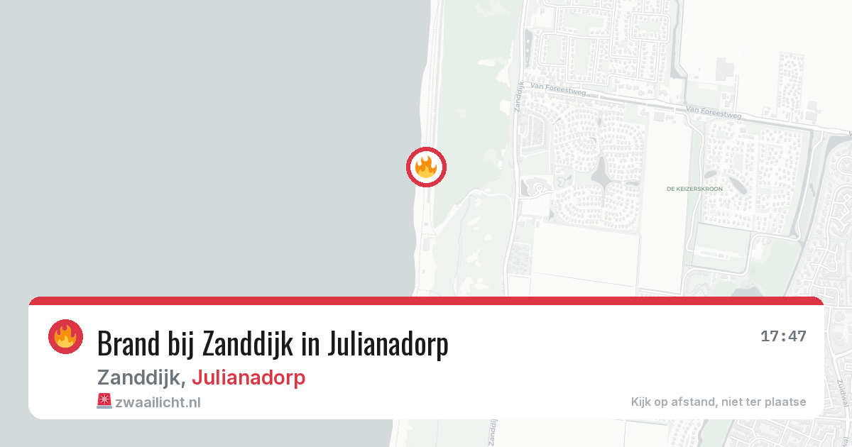 Brand bij Zanddijk in Julianadorp — 18 jun 2026