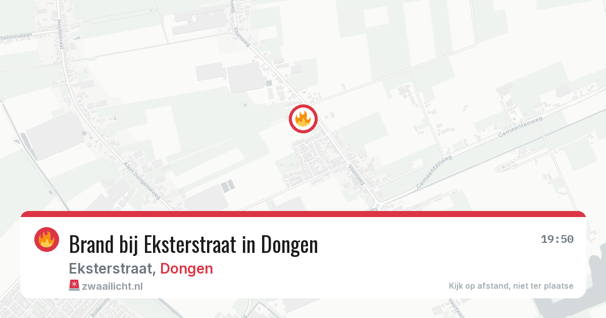 Brand bij Eksterstraat in Dongen — 25 jul 2026