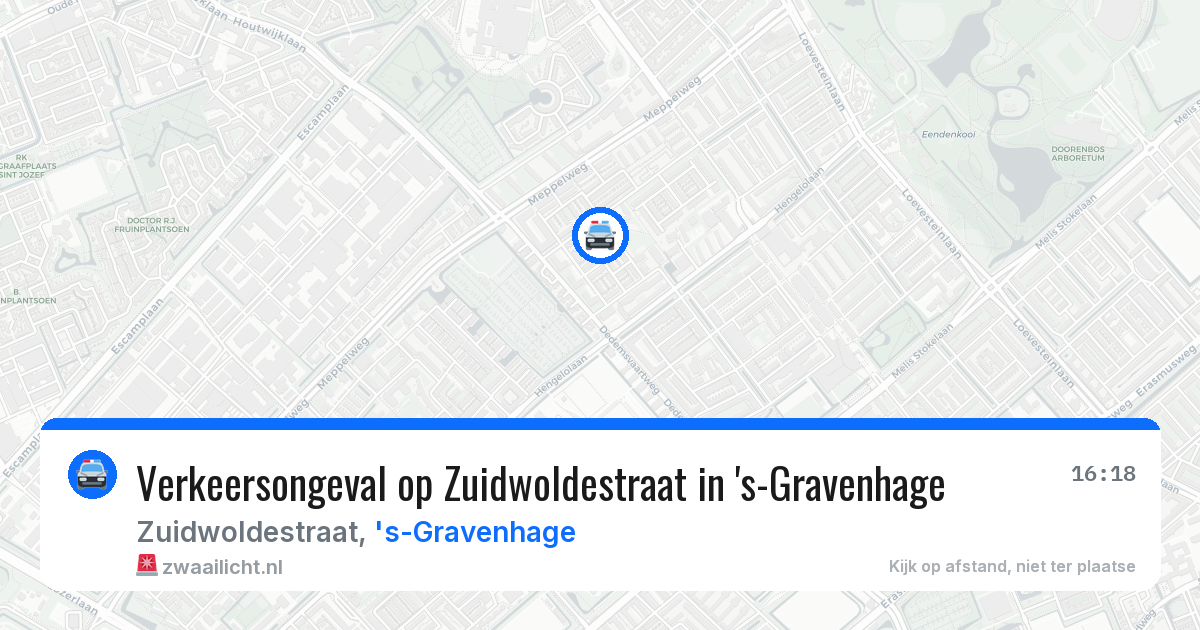 Verkeersongeval op Zuidwoldestraat in 's-Gravenhage — 19 jan 2026