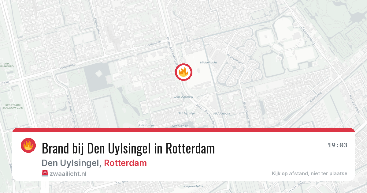 Brand bij Den Uylsingel in Rotterdam — 26 jun 2026