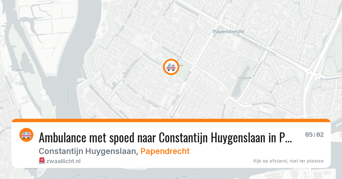Ambulance met spoed naar Constantijn Huygenslaan in Papendrecht — 28 mrt 2026