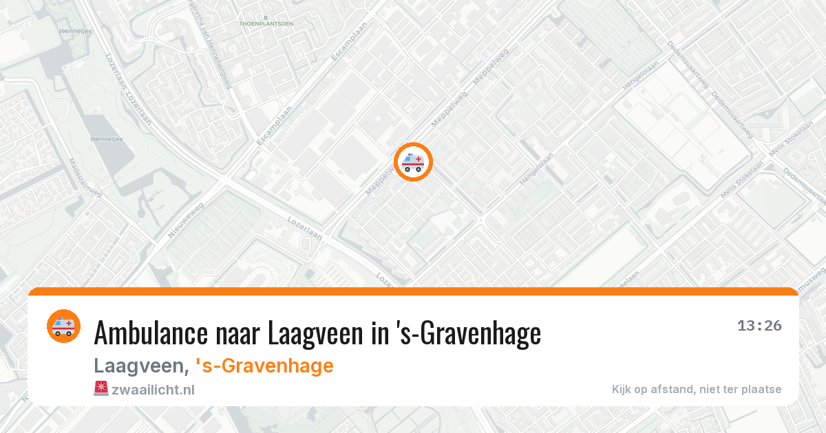 Ambulance naar Laagveen in 's-Gravenhage — 13 jun 2026