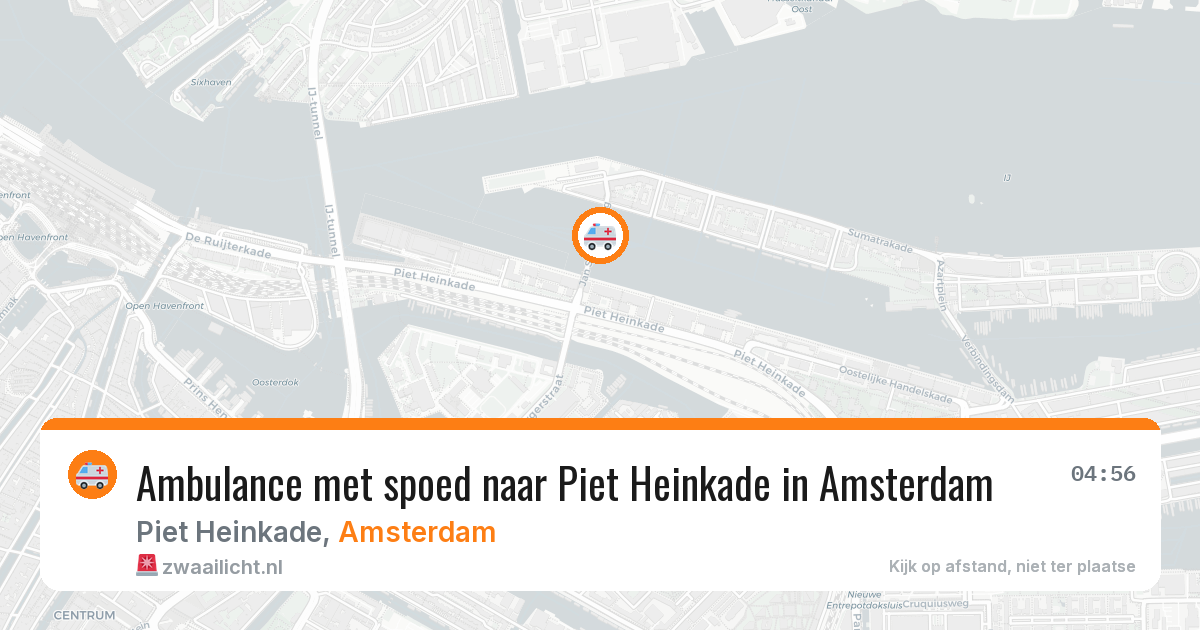 Ambulance met spoed naar Piet Heinkade in Amsterdam — 11 aug 2026