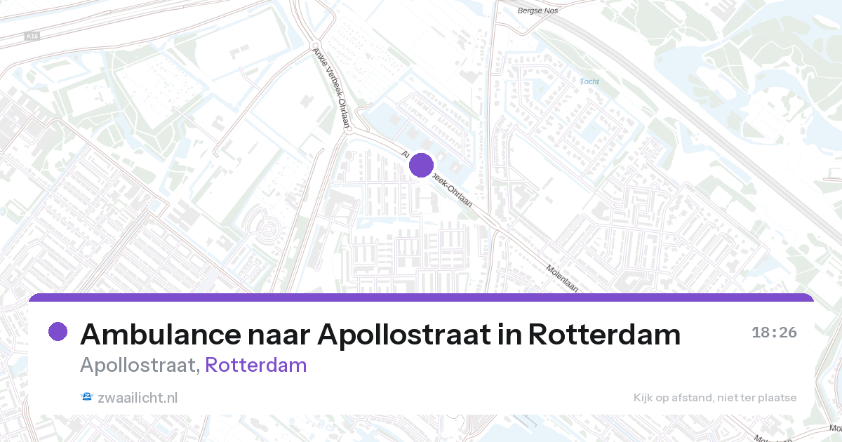 Ambulance naar Apollostraat in Rotterdam — 27 aug 2026