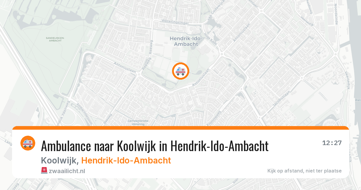 Ambulance naar Koolwijk in Hendrik-Ido-Ambacht — 15 jun 2026