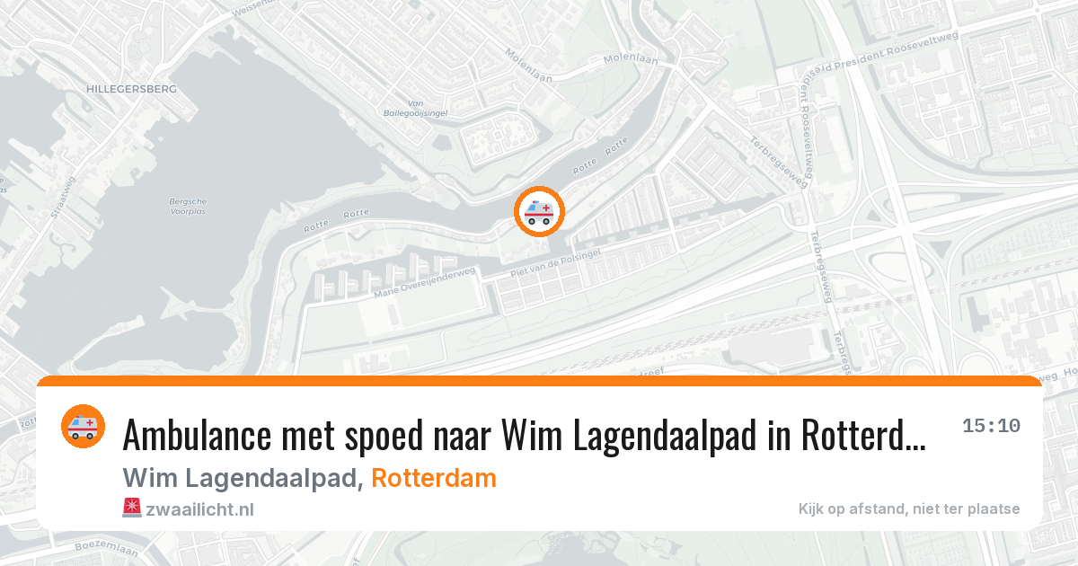 Ambulance met spoed naar Wim Lagendaalpad in Rotterdam — 13 jul 2026