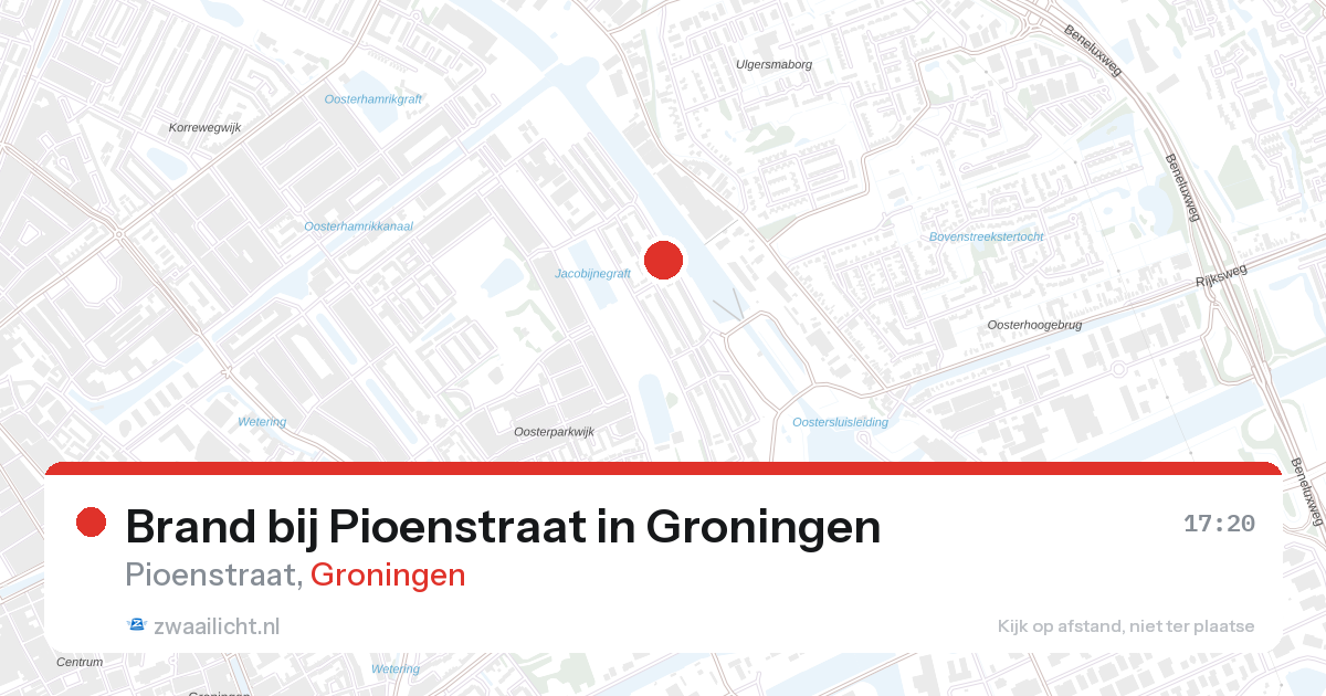 Brand bij Pioenstraat in Groningen — 27 aug 2026