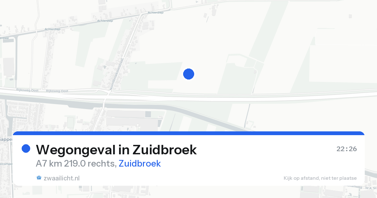 Wegongeval in Zuidbroek — 14 aug 2026