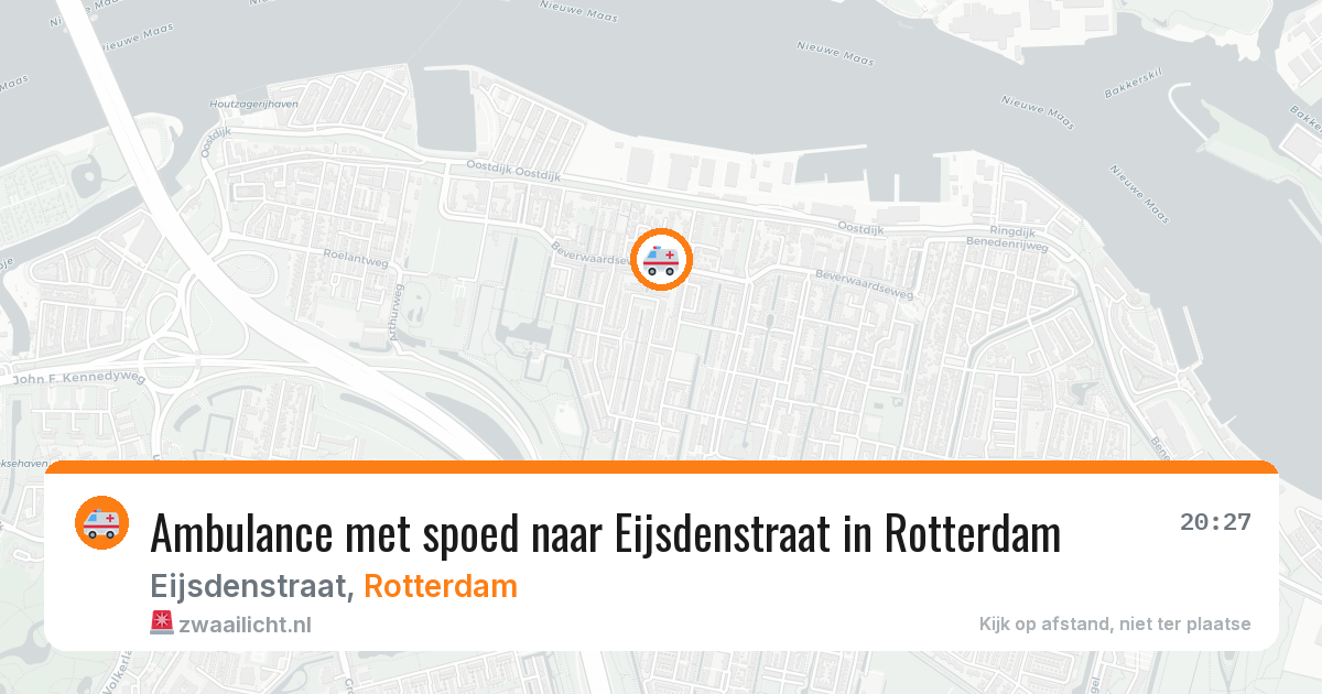 Ambulance met spoed naar Eijsdenstraat in Rotterdam — 30 mei 2026