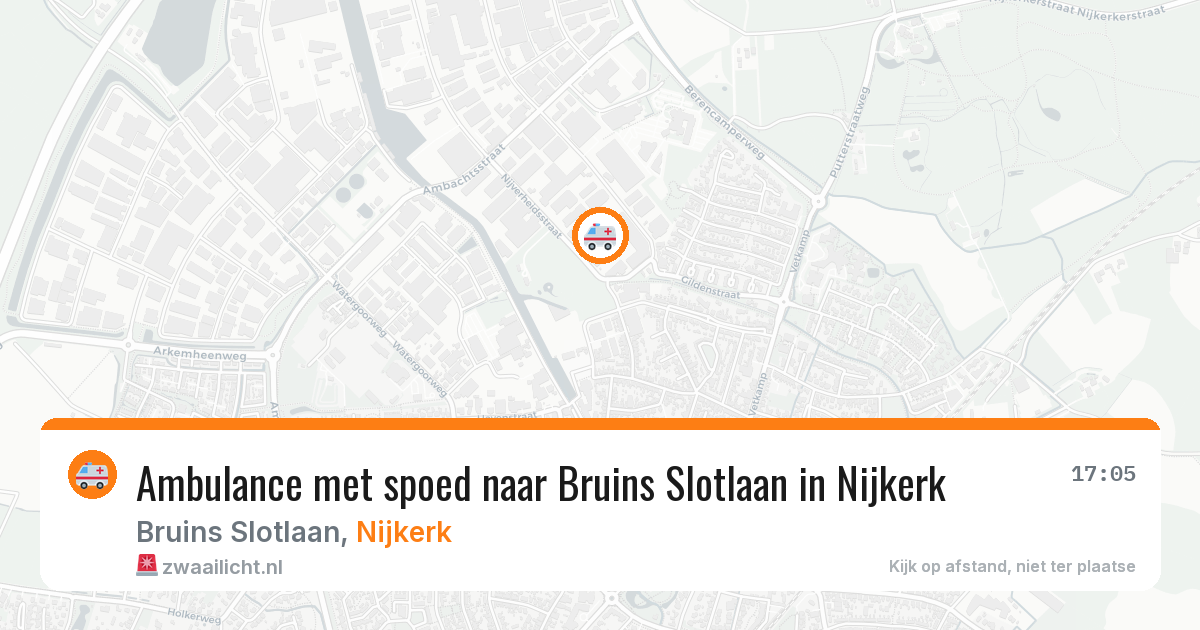 Ambulance met spoed naar Bruins Slotlaan in Nijkerk — 23 mrt 2026