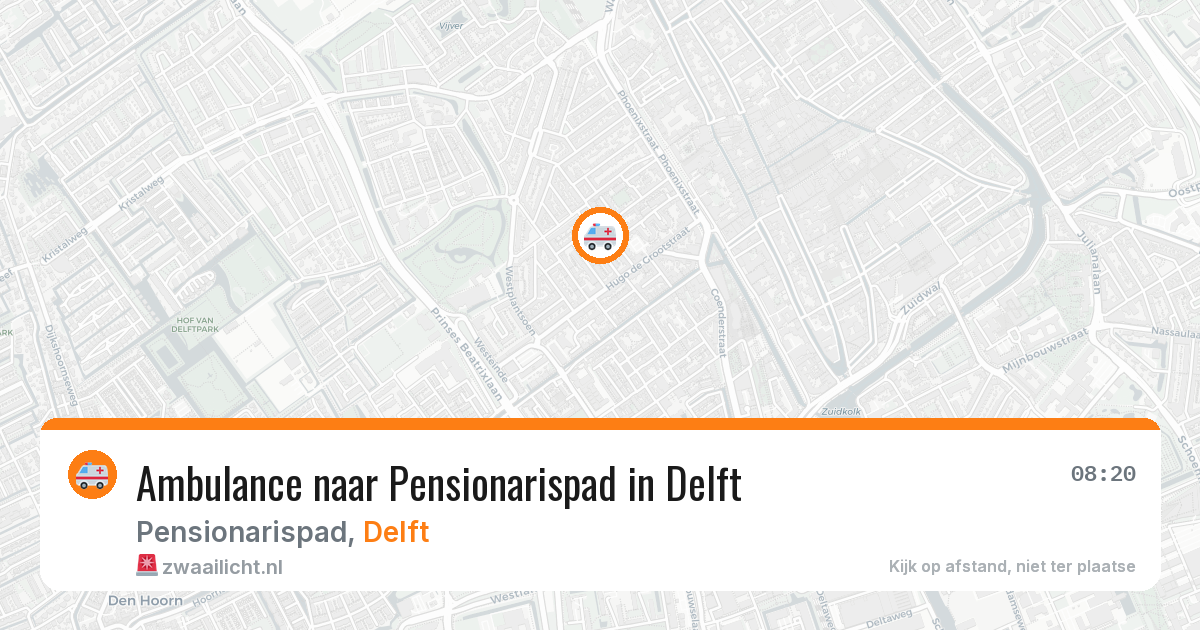 Ambulance naar Pensionarispad in Delft — 28 jun 2026