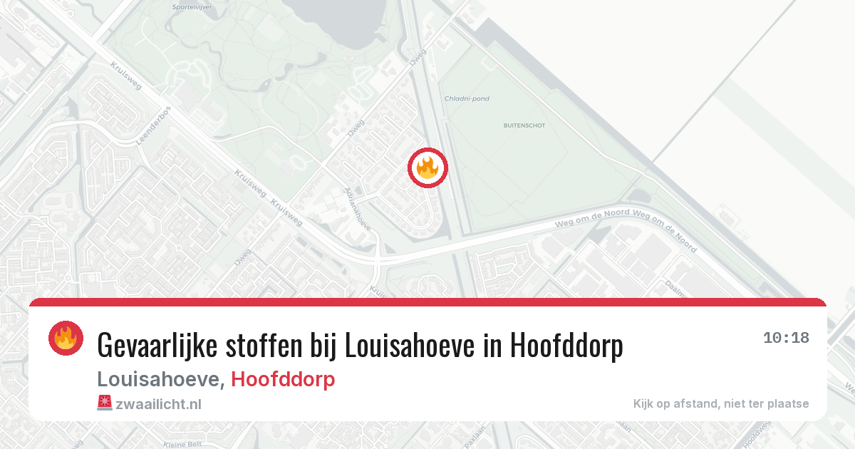 Gevaarlijke stoffen bij Louisahoeve in Hoofddorp — 19 jun 2026