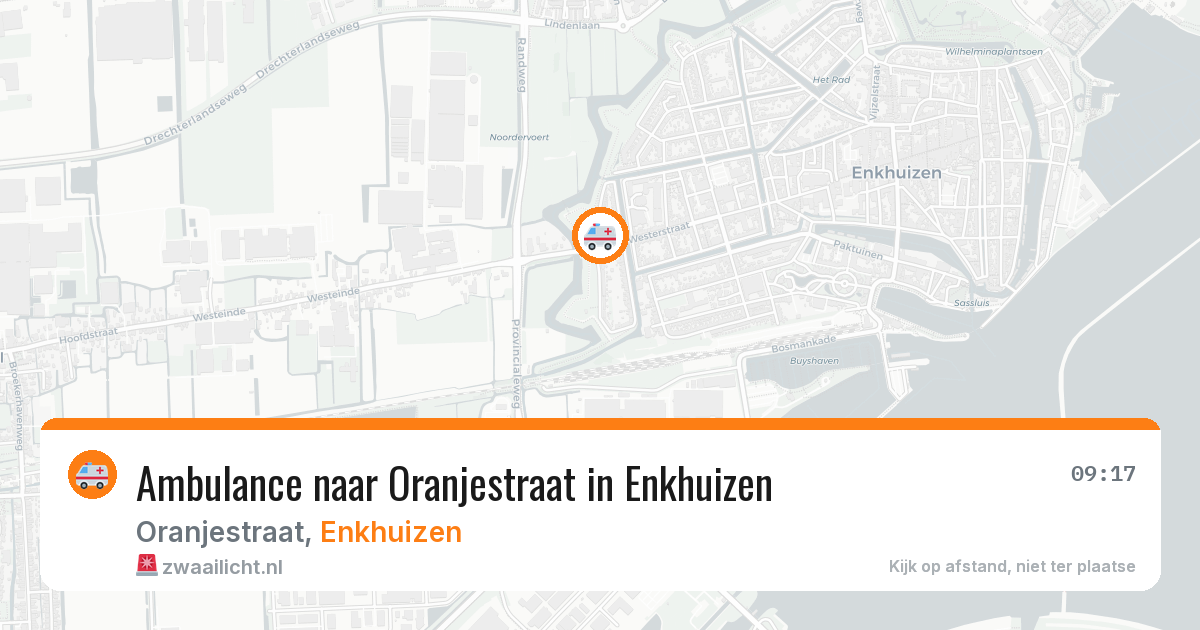 Ambulance naar Oranjestraat in Enkhuizen — 5 jun 2026