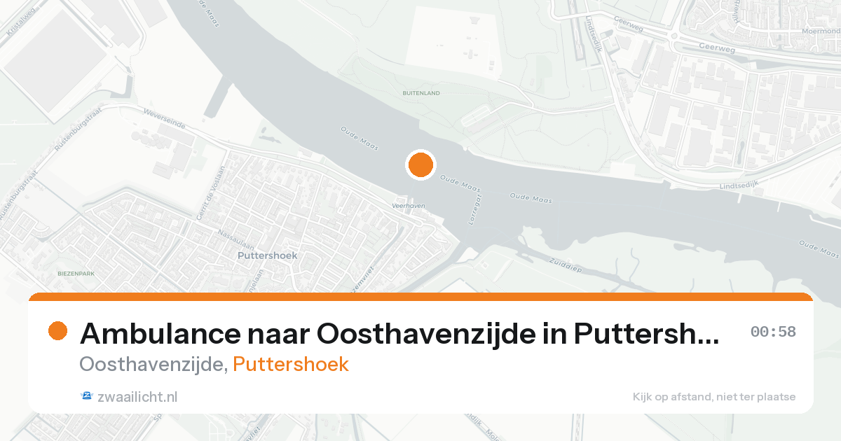 Ambulance naar Oosthavenzijde in Puttershoek — 15 aug 2026