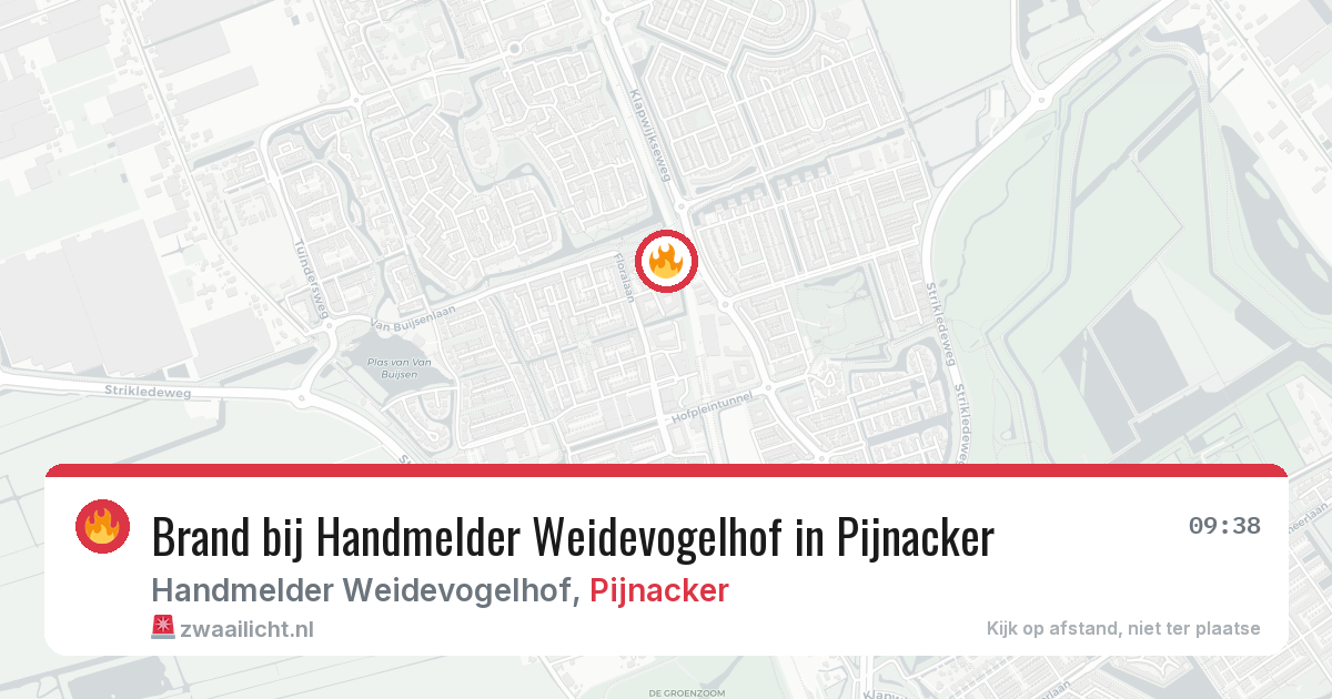 Brand bij Handmelder Weidevogelhof in Pijnacker — 10 aug 2026