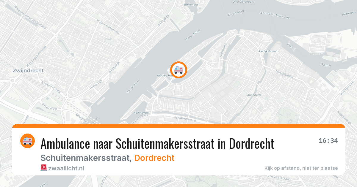Ambulance naar Schuitenmakersstraat in Dordrecht — 27 apr 2026