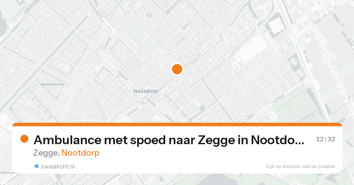 Ambulance met spoed naar Zegge in Nootdorp — 16 aug 2026
