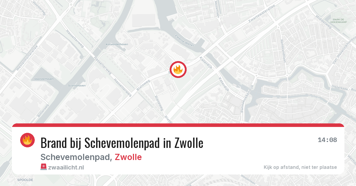 Brand bij Schevemolenpad in Zwolle — 24 jun 2026