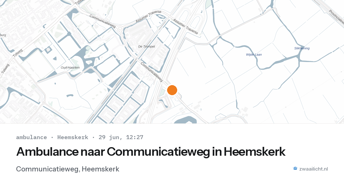 Ambulance naar Communicatieweg in Heemskerk — 29 jun 2026