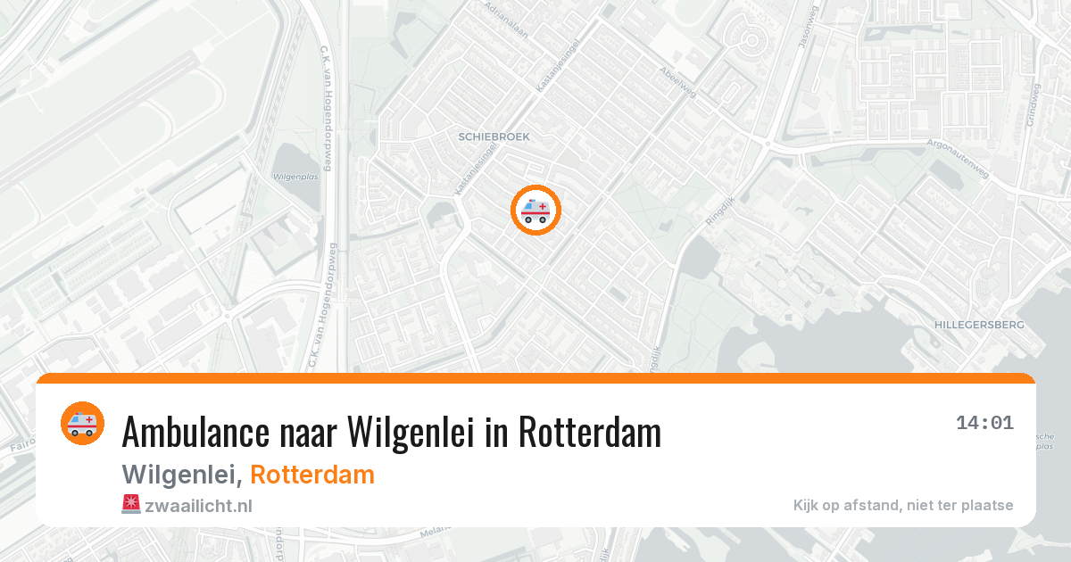 Ambulance naar Wilgenlei in Rotterdam — 23 mei 2026