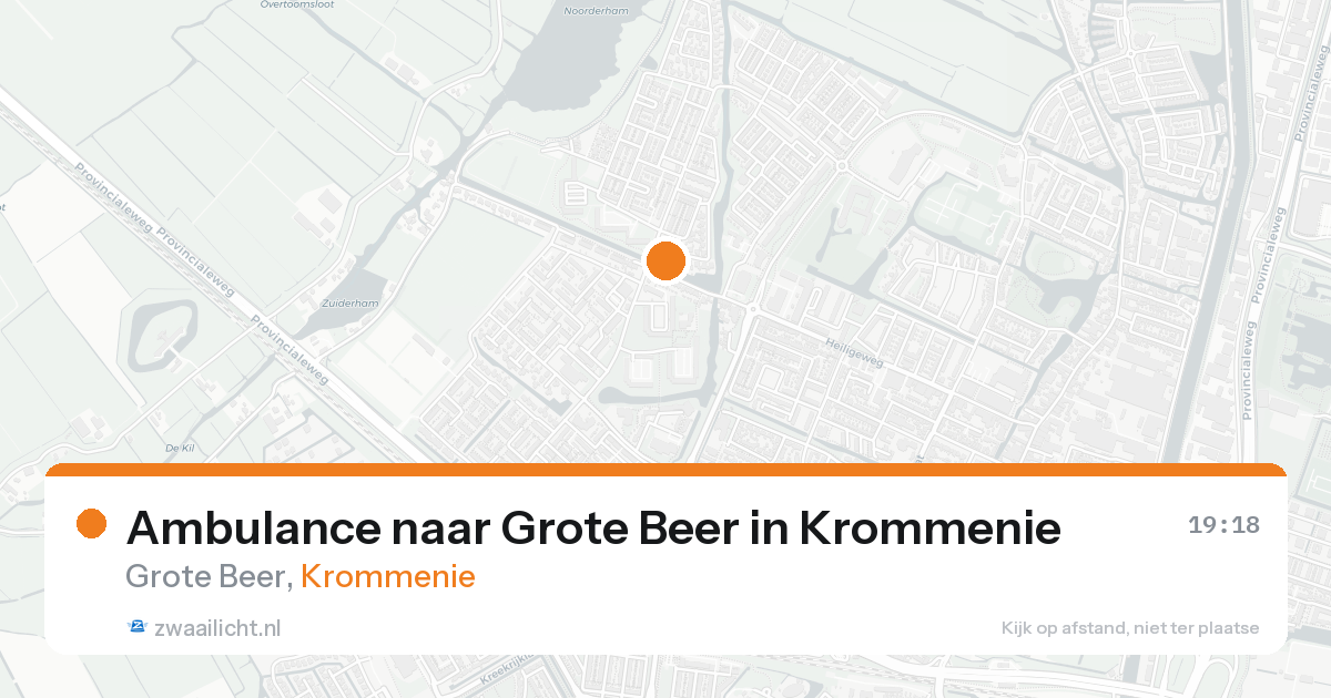 Ambulance naar Grote Beer in Krommenie — 26 mei 2026
