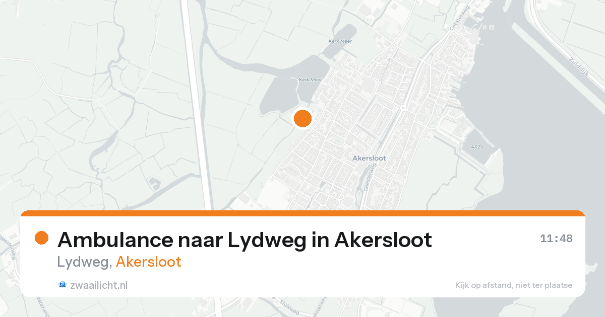 Ambulance naar Lydweg in Akersloot — 24 aug 2026