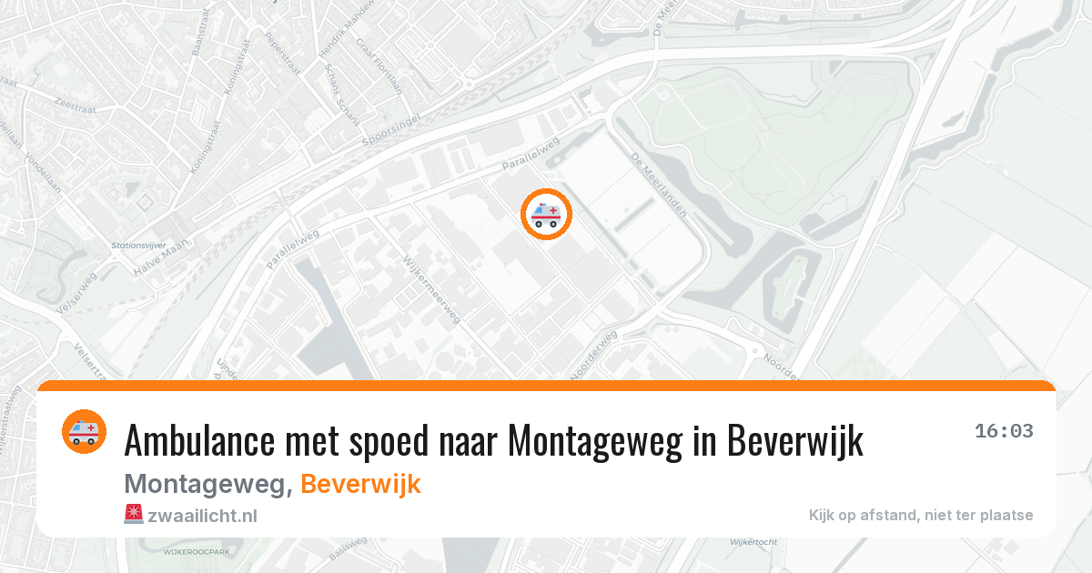 Ambulance met spoed naar Montageweg in Beverwijk — 13 jun 2026