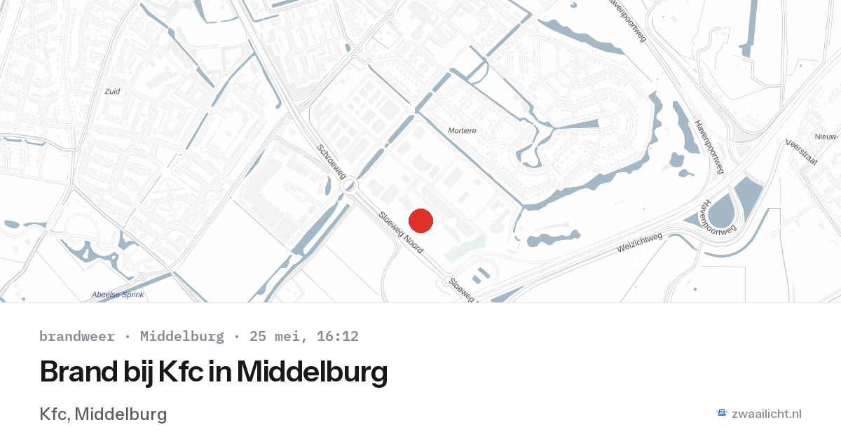 Brand bij Kfc in Middelburg — 25 mei 2026