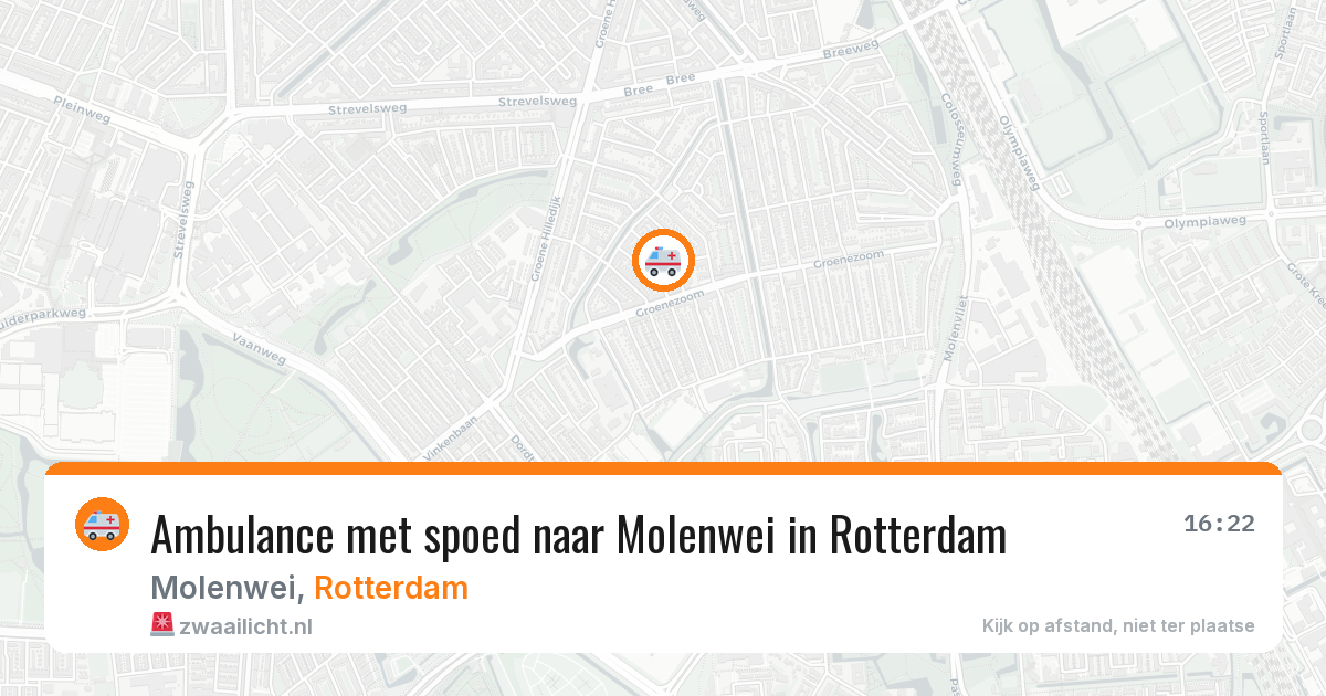 Ambulance met spoed naar Molenwei in Rotterdam — 28 mei 2026