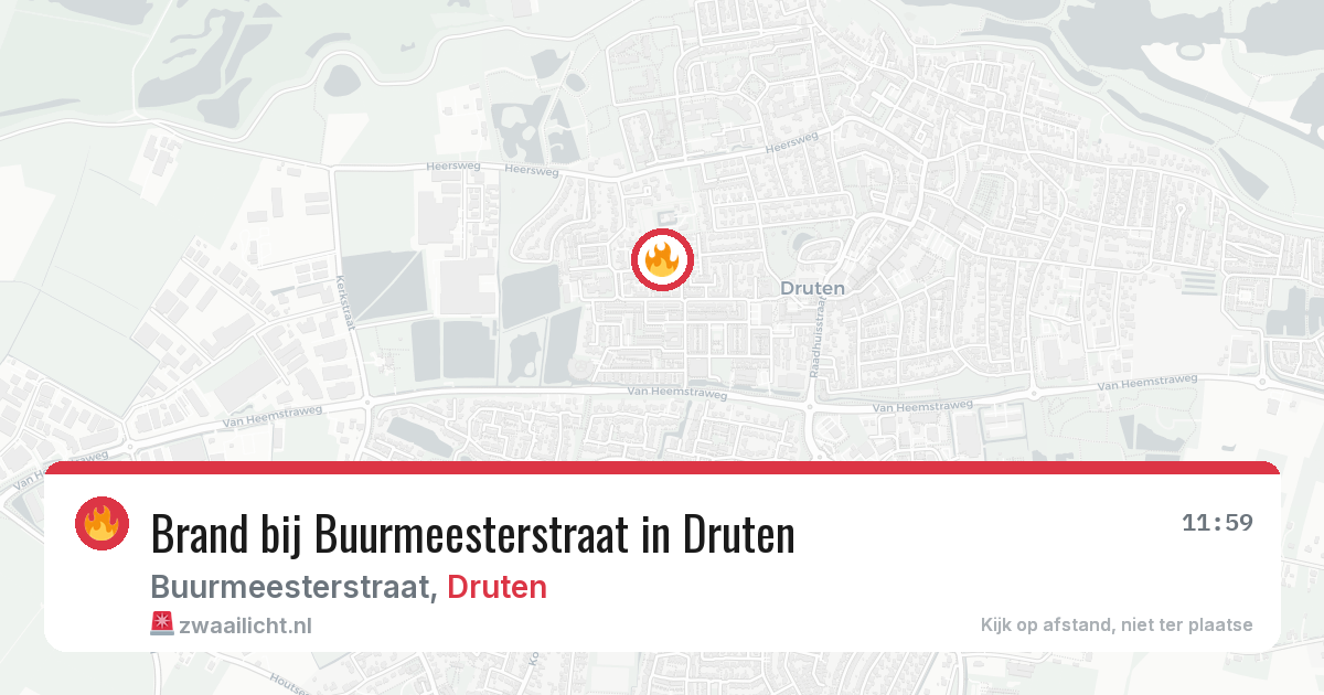 Brand bij Buurmeesterstraat in Druten — 30 mei 2026