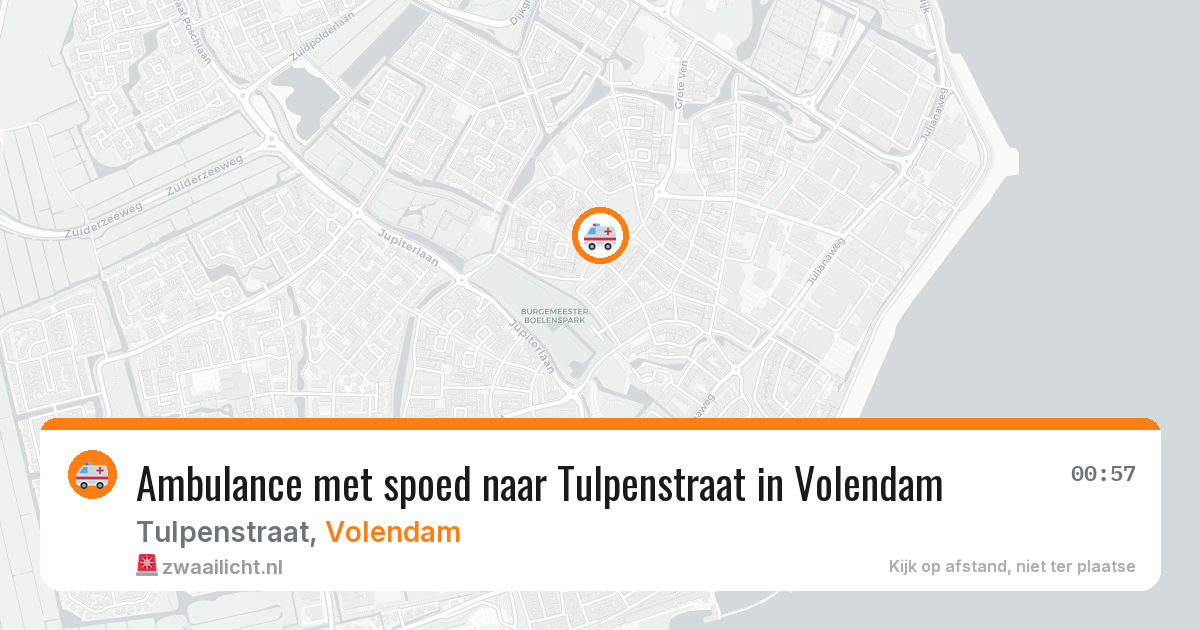 Ambulance met spoed naar Tulpenstraat in Volendam — 21 jan 2026