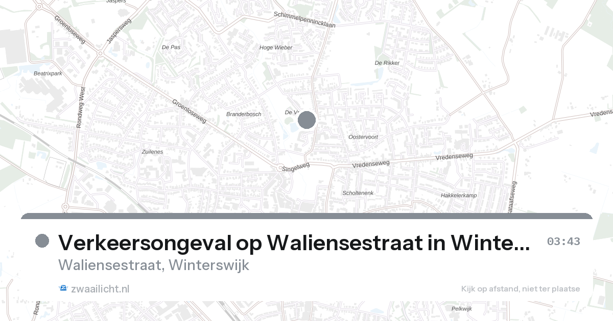 Verkeersongeval op Waliensestraat in Winterswijk — 7 mrt 2026