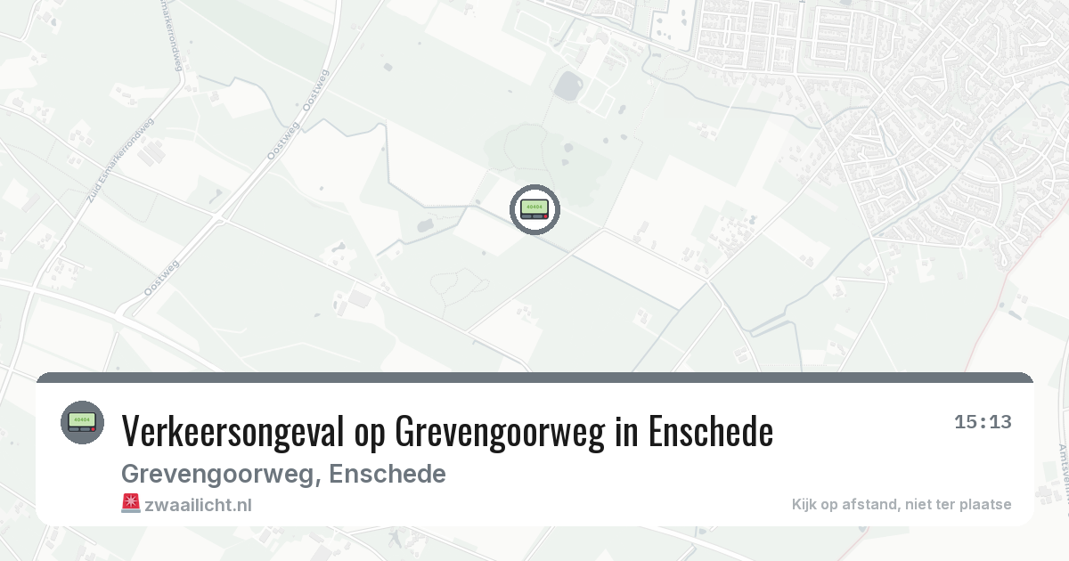 Verkeersongeval op Grevengoorweg in Enschede — 2 aug 2026