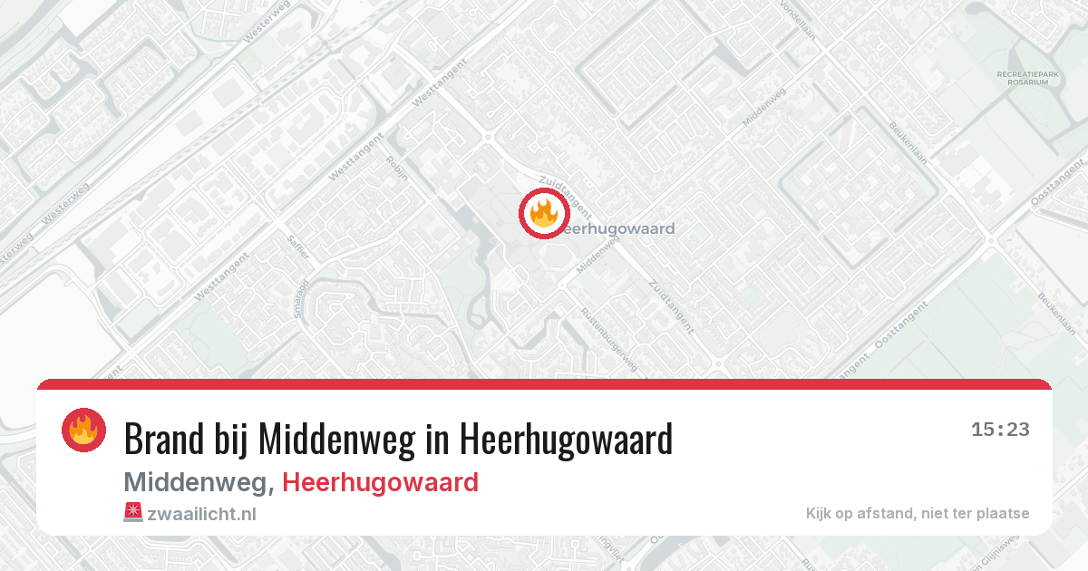 Brand bij Middenweg in Heerhugowaard — 3 mrt 2026