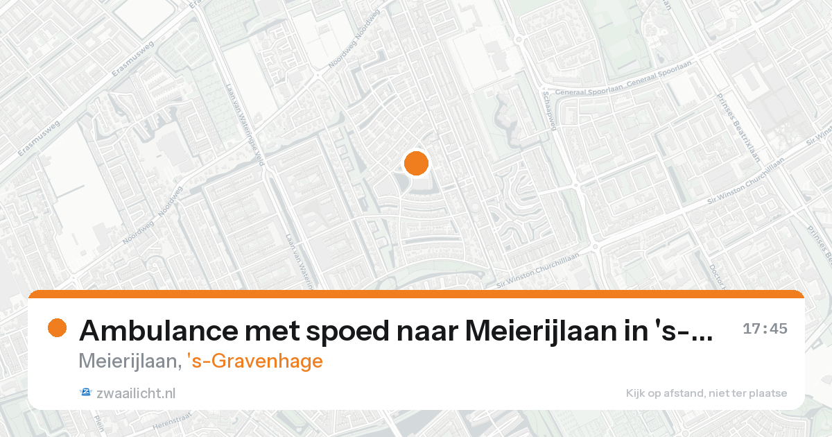 Ambulance met spoed naar Meierijlaan in 's-Gravenhage — 18 aug 2026
