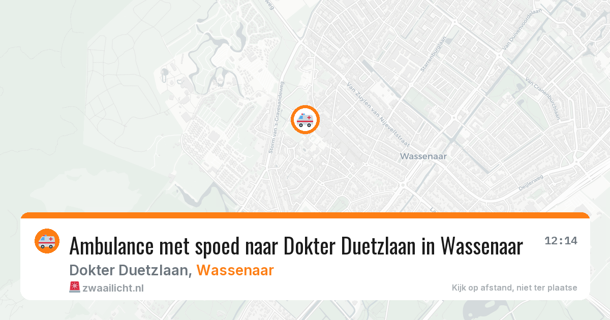 Ambulance met spoed naar Dokter Duetzlaan in Wassenaar — 18 mrt 2026