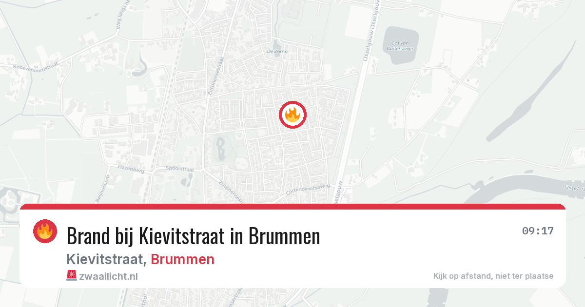 Brand bij Kievitstraat in Brummen — 25 apr 2026