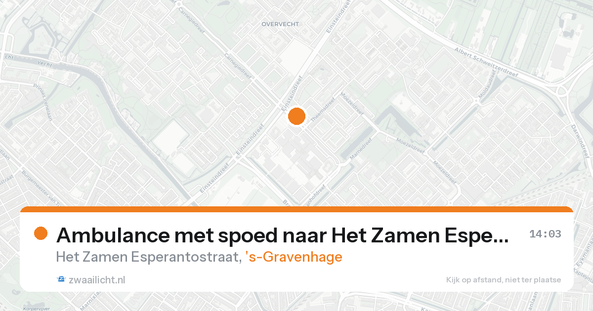 Ambulance met spoed naar Het Zamen Esperantostraat in 's-Gravenhage — 7 feb 2026