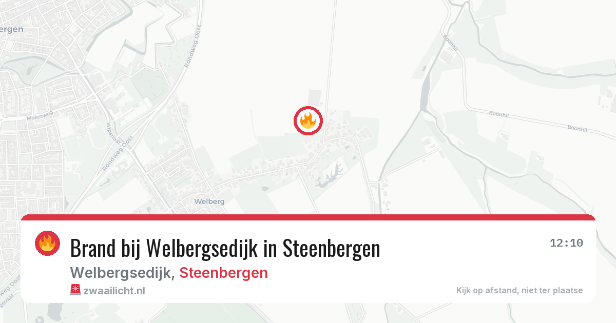 Brand bij Welbergsedijk in Steenbergen — 29 jul 2026