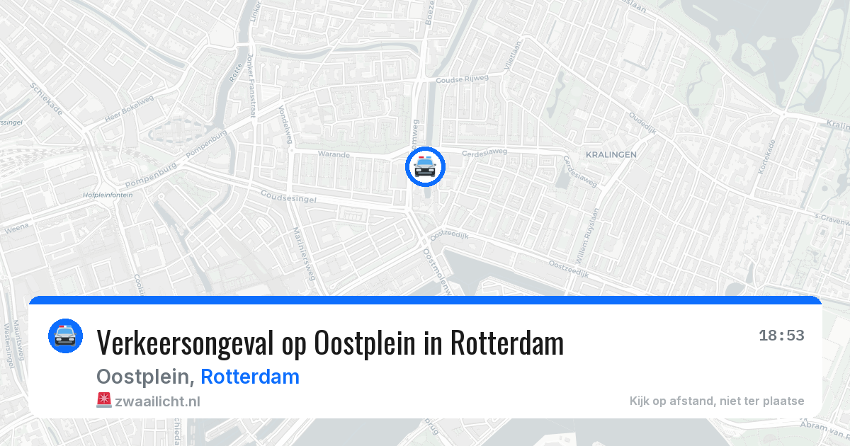 Verkeersongeval op Oostplein in Rotterdam — 8 apr 2026