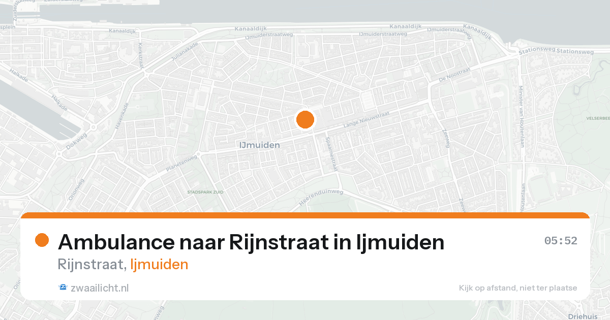 Ambulance naar Rijnstraat in Ijmuiden — 15 aug 2026