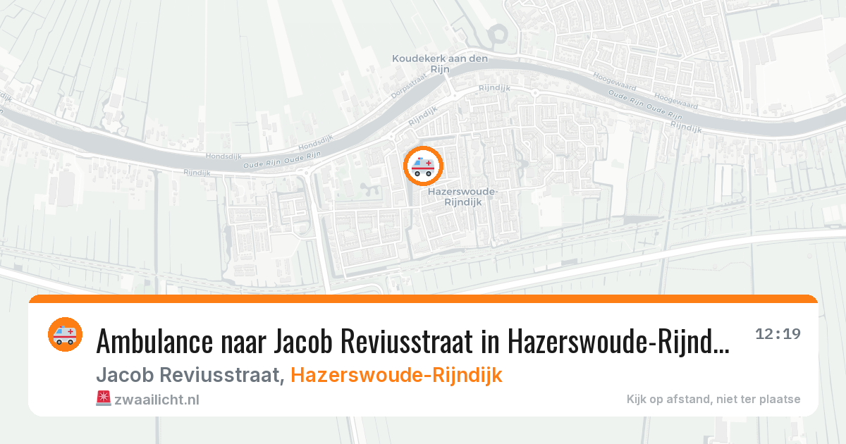 Ambulance naar Jacob Reviusstraat in Hazerswoude-Rijndijk — 27 mei 2026