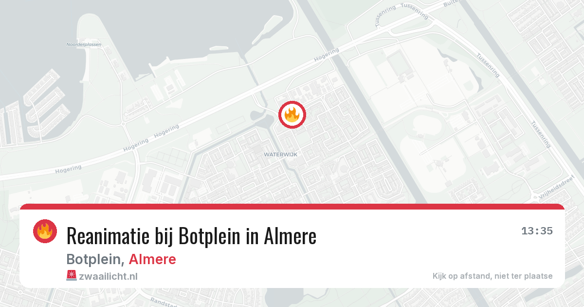 Reanimatie bij Botplein in Almere — 27 mei 2026