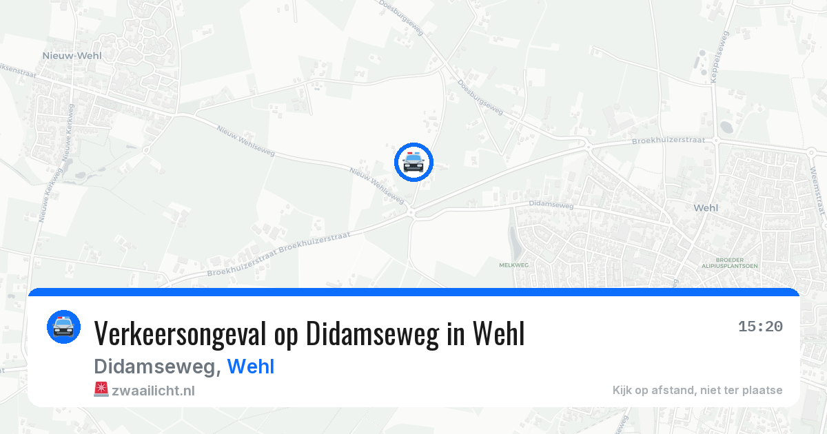 Verkeersongeval op Didamseweg in Wehl — 7 jun 2026