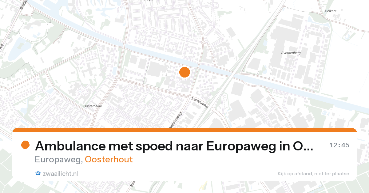 Ambulance met spoed naar Europaweg in Oosterhout — 17 feb 2026